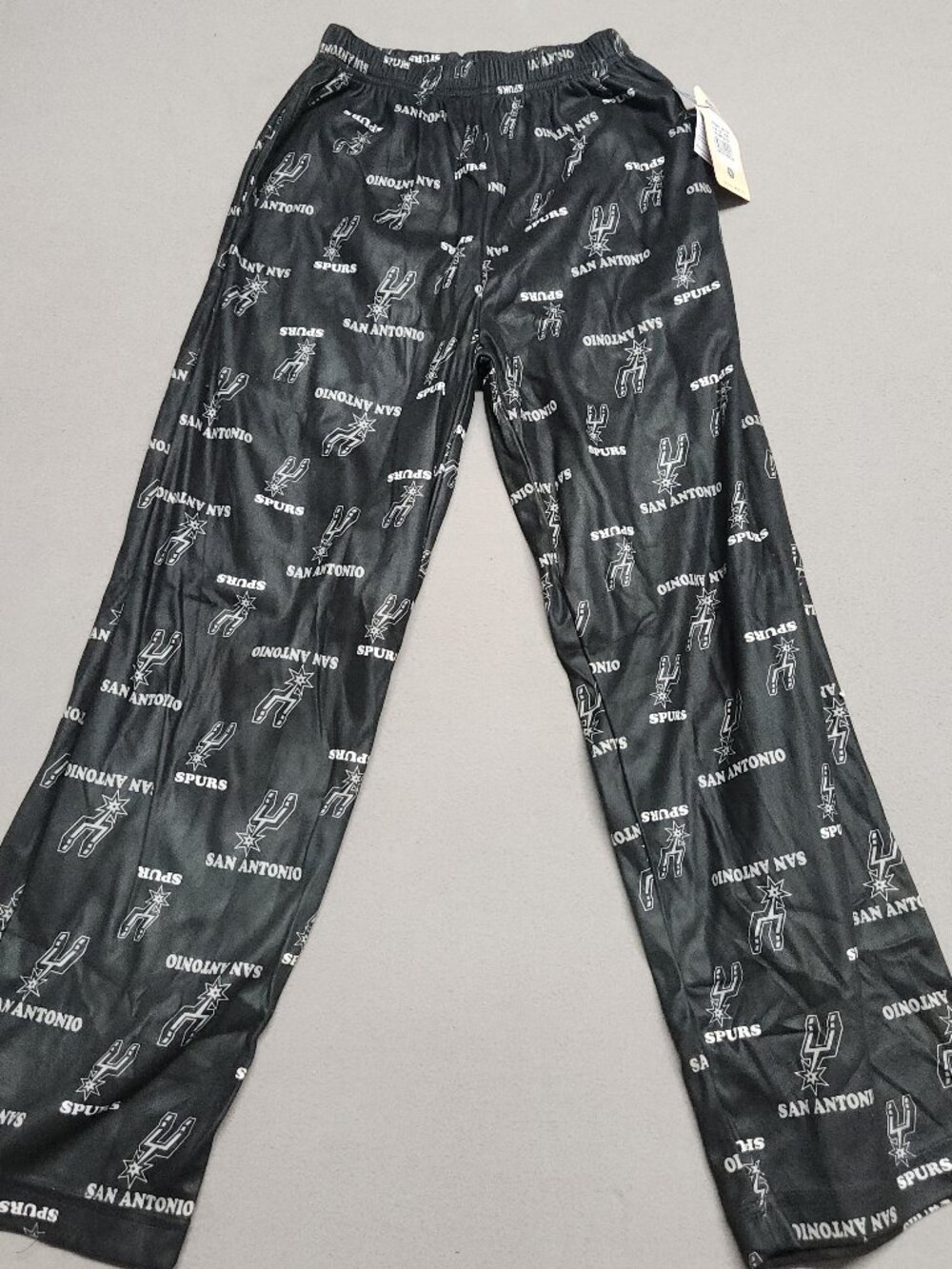 Nba San Antonio Spurs Youth M 10/12 Flame Resistant Sleep Pants Black 140